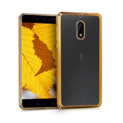ebnb.gr - Θήκη TPU Electro Jelly με διάφανη πλάτη για Nokia 6 - Χρυσό - TechMarket