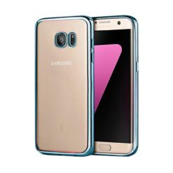 ebnb.gr - Θήκη TPU Electro Jelly με διάφανη πλάτη για Samsung Galaxy S6 Edge Plus - Μπλε - TechMarket