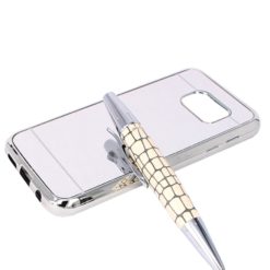 ebnb.gr - Θήκη TPU Καθρέφτης με Ασημί περίγραμμα για Samsung Galaxy S7 - Ασημί - TechMarket