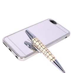 ebnb.gr - Θήκη TPU Καθρέφτης με Ασημί περίγραμμα για iPhone 6 Plus/6S Plus (5.5") - Ασημί - TechMarket