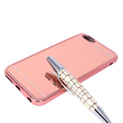 ebnb.gr - Θήκη TPU Καθρέφτης με Ροζ περίγραμμα για iPhone 6 Plus/6S Plus (5.5") - Ροζ - TechMarket
