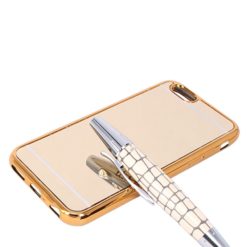 ebnb.gr - Θήκη TPU Καθρέφτης με Χρυσό περίγραμμα για iPhone 6/6S (4.7") - Χρυσό - TechMarket