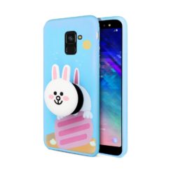 ebnb.gr - Θήκη TPU με mobile stand Bunny και neck strap για Samsung Galaxy A6 (2018) - TechMarket