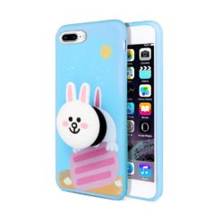 ebnb.gr - Θήκη TPU με mobile stand Bunny και neck strap για iPhone 7 Plus / 8 Plus - TechMarket