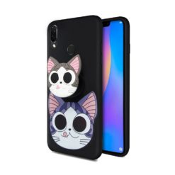 ebnb.gr - Θήκη TPU με mobile stand Cat και neck strap για Huawei P Smart Plus - TechMarket