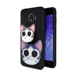 ebnb.gr - Θήκη TPU με mobile stand Cat και neck strap για Samsung Galaxy J4 (2018) - TechMarket