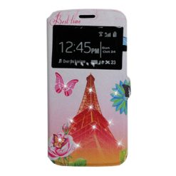ebnb.gr - Θήκη flip Eiffel Pink στρας με Call Display και δυνατότητα STAND για Samsung Galaxy S6 - TechMarket