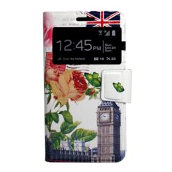 ebnb.gr - Θήκη flip England Roses με Call Display και δυνατότητα STAND για Vodafone Smart Prime 6 - TechMarket