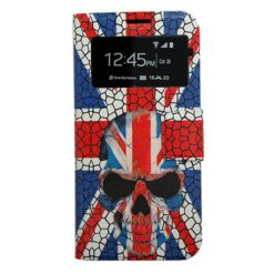 ebnb.gr - Θήκη flip England Scull με Call Display και δυνατότητα STAND για Samsung Galaxy S7 Edge - TechMarket