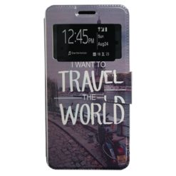 ebnb.gr - Θήκη flip I Want to Travel με Call Display και δυνατότητα STAND για Samsung Galaxy S6 Edge Plus - TechMarket