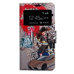 ebnb.gr - Θήκη flip Leopar Car με Call Display και δυνατότητα STAND για Samsung Galaxy S6 Edge Plus - TechMarket