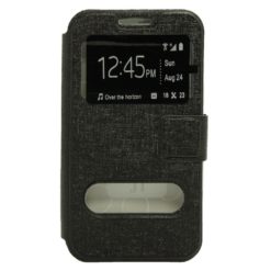 ebnb.gr - Θήκη flip με Call Display, δυνατότητα απάντησης και STAND για Samsung Galaxy J1 - Μαύρο - TechMarket