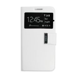 ebnb.gr - Θήκη flip με Call Display και δυνατότητα STAND για Huawei Y6 II - Λευκό - TechMarket