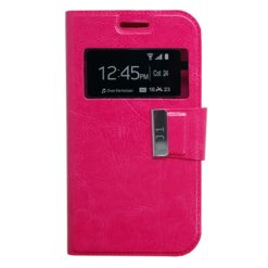ebnb.gr - Θήκη flip με Call Display και δυνατότητα STAND για Samsung Galaxy J1 - Φούξια - TechMarket