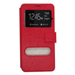 ebnb.gr - Θήκη flip με Call Display και δυνατότητα STAND για Samsung Galaxy S6 Edge Plus - Κόκκινο - TechMarket