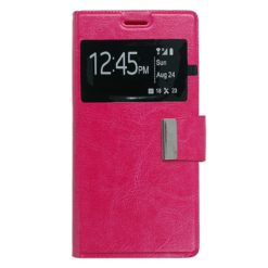 ebnb.gr - Θήκη flip με Call Display και δυνατότητα STAND για Sony Xperia M4 Aqua - Φούξια - TechMarket