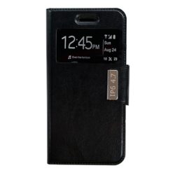 ebnb.gr - Θήκη flip με Call Display και δυνατότητα STAND για iPhone 6/6S (4.7") - Μαύρο - TechMarket