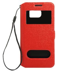 ebnb.gr - Θήκη flip με Call Display και δυνατότητα απάντησης για Samsung Galaxy S6 - Κόκκινο - TechMarket