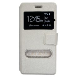 ebnb.gr - Θήκη flip με Call Display,δυνατότητα απάντησης και STAND για Huawei P8 Lite - Λευκό - TechMarket