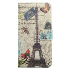 ebnb.gr - Θήκη Δερματίνης flip Πύργος του Eiffel - Butterfly - με υποδοχή καρτών και δυνατότητα STAND για Samsung Galaxy S6 - TechMarket