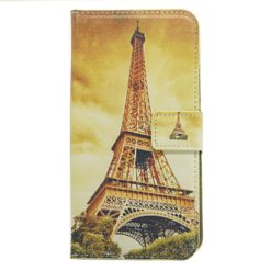 ebnb.gr - Θήκη Δερματίνης flip Πύργος του Eiffel - Gold - με υποδοχή καρτών και δυνατότητα STAND για Samsung Galaxy S6 - TechMarket
