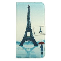 ebnb.gr - Θήκη Δερματίνης flip Πύργος του Eiffel - Rain - με υποδοχή καρτών και δυνατότητα STAND για Samsung Galaxy S6 - TechMarket
