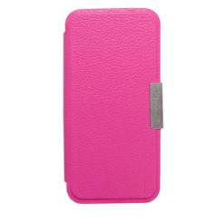 ebnb.gr - Θήκη Δερματίνης flip, πίσω καπάκι πλαστικό για iPhone 5/5S/SE - Φούξια - TechMarket