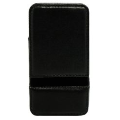 ebnb.gr - Θήκη Δερματίνης με ειδική υποδοχή για STAND για iPhone 4 / 4s - Μαύρο - TechMarket