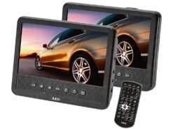 Hellas-Tech - AEG DVD Player 7" Δύο Οθόνες LCD για Προσκέφαλο Καθίσματος Αυτοκινήτου, Θύρα USB, Υποδοχή Κάρτας SD και τηλεκοντρόλ, DVD 4555 - AEG - TechMarket
