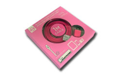 Hellas-Tech - Compu Parts 94754 Επίπεδο Καλώδιο USB 2.0 σε Micro USB 1m που δεν μπερδεύεται για φόρτιση και συγχρονισμό σε χρώμα Ροζ - Compu Parts - TechMarket