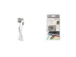 Hellas-Tech - Dunlop Καλώδιο USB 2.0 σε microUSB Υψηλής Ταχύτητας φόρτισης και συγχρονισμού Loop 1m για Smartphone, 90057 Λευκό - Dunlop - TechMarket