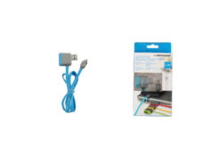 Hellas-Tech - Dunlop Καλώδιο USB 2.0 σε microUSB Υψηλής Ταχύτητας φόρτισης και συγχρονισμού Loop 1m για Smartphone, 90057 Μπλε - Dunlop - TechMarket