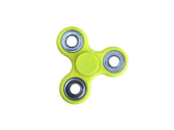 Hellas-Tech - Fidget Spinner Anti Stress Αγχολυτικό Πλαστικό Παιχνίδι Ανακούφισης Στρες 1 minute με Ασημί Ρουλεμάν Χρώμα Κίτρινο - OEM - TechMarket