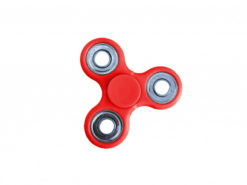 Hellas-Tech - Fidget Spinner Anti Stress Αγχολυτικό Πλαστικό Παιχνίδι Ανακούφισης Στρες 1 minute με Ασημί Ρουλεμάν Χρώμα Κόκκινο - OEM - TechMarket