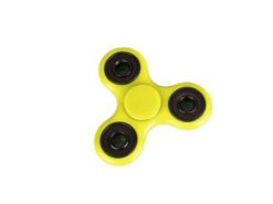 Hellas-Tech - Fidget Spinner Anti Stress Αγχολυτικό Πλαστικό Παιχνίδι Ανακούφισης Στρες 1 minute με Μαύρα Ρουλεμάν Χρώμα Κίτρινο - OEM - TechMarket