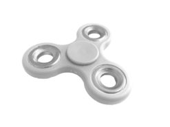 Hellas-Tech - Fidget Spinner Anti Stress Αγχολυτικό Πλαστικό Παιχνίδι Ανακούφισης Στρες 1.5 minutes με Ασημί Ρουλεμάν Χρώμα Λευκό - Cb - TechMarket