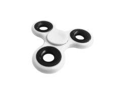 Hellas-Tech - Fidget Spinner Anti Stress Αγχολυτικό Πλαστικό Παιχνίδι Ανακούφισης Στρες 1.5 minutes με Μαύρα Ρουλεμάν Χρώμα Λευκό - OEM - TechMarket