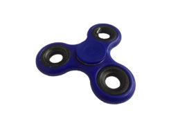 Hellas-Tech - Fidget Spinner Anti Stress Αγχολυτικό Πλαστικό Παιχνίδι Ανακούφισης Στρες 1.5 minutes με Μαύρα Ρουλεμάν Χρώμα Μπλε - OEM - TechMarket