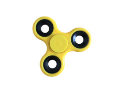 Hellas-Tech - Fidget Spinner Anti Stress Αγχολυτικό Πλαστικό Παιχνίδι Ανακούφισης Στρες 2 minutes με Μαύρα Ρουλεμάν Χρώμα Κίτρινο - OEM - TechMarket