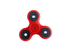 Hellas-Tech - Fidget Spinner Anti Stress Αγχολυτικό Πλαστικό Παιχνίδι Ανακούφισης Στρες Που Φωσφορίζει στο Σκοτάδι 1.5 minutes με Μαύρα Ρουλεμάν Χρώμα Κόκκινο - OEM - TechMarket