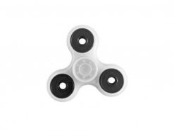 Hellas-Tech - Fidget Spinner Anti Stress Αγχολυτικό Πλαστικό Παιχνίδι Ανακούφισης Στρες Που Φωσφορίζει στο Σκοτάδι 1.5 minutes με Μαύρα Ρουλεμάν Χρώμα Λευκό - OEM - TechMarket