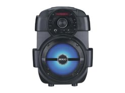 Hellas-Tech - Sogo Φορητό Ασύρματο Bluetooth Ηχείο Καραόκε με σύστημα τρόλεϊ, Μικρόφωνο, Ραδιόφωνο και LED Φωτισμό σε Μαύρο Χρώμα, Party Speaker ALT-SS-8760 - SOGO - TechMarket