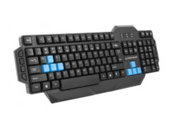 Hellas-Tech - Ενσύρματο Gaming Πληκτρολόγιο σε μαύρο με Μπλε λεπτομέρειες για Windows 7 / 8Windows, 10Windows, XPWindows, Vista, Esperanza EGK200B - Esperanza - TechMarket