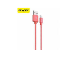 Hellas-Tech - Καλώδιο USB σε microUSB 2.0 με Καλώδιο 0.3m για Υψηλής Ταχύτητας Φόρτιση και Συγχρονισμό του Smartphone και του Tablet σας, Awei CL-10 Κόκκινο - Cb - TechMarket