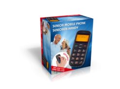 Hellas-Tech - Κινητό Τηλέφωνο για Ηλικιωμένους με Μεγάλα Πλήκτρα, Φακό και Πλήκτρο Έκτακτης Ανάγκης SOS σε Μαύρο Χρώμα - Cb - TechMarket