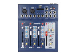 Hellas-Tech - Κονσόλα μίκτης ήχου 4 καναλιών ιδανικό για Karaoke με Multi-FX και USB - WVNGR - TechMarket