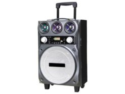 Hellas-Tech - Φορητό Αυτοενισχυόμενο Ηχείο Καραόκε Τρόλευ 30W 10'', με λειτουργία Bluetοοth, BK 1001 - Cb - TechMarket