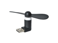 Hellas-Tech - Φορητό ανεμιστηράκι Usb και Micro Usb για σύνδεση με συμβατές συσκευές σε Μαύρο Χρώμα - Cb - TechMarket
