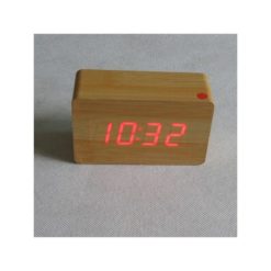 Gadgetnow - Ξύλινο LED Ρολόι - Καφέ Melody home Funky clock - TechMarket