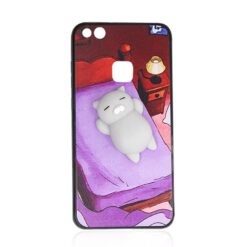 ebnb.gr - Θήκη TPU Squeeze Sleeping Cat για Huawei P10 Lite - Μωβ - TechMarket